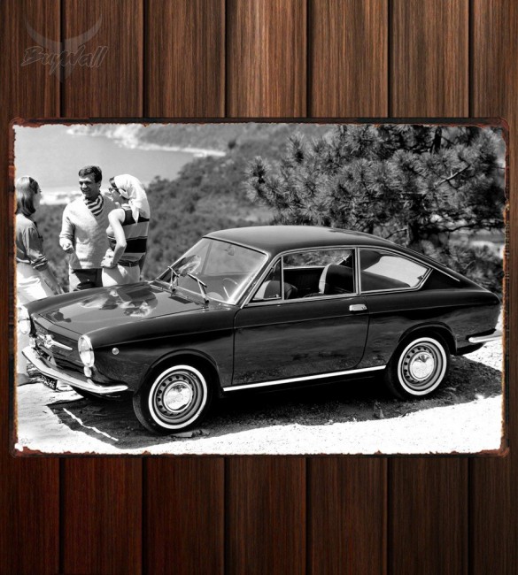 Металлическая табличка Fiat 850 Coupe Металлическая табличка Fiat 850 Coupe